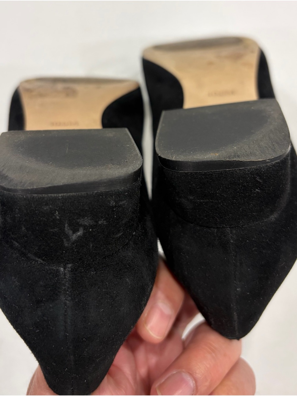 Tory Burch Black Suede Logo Plaque Flats - Picture 12 of 12